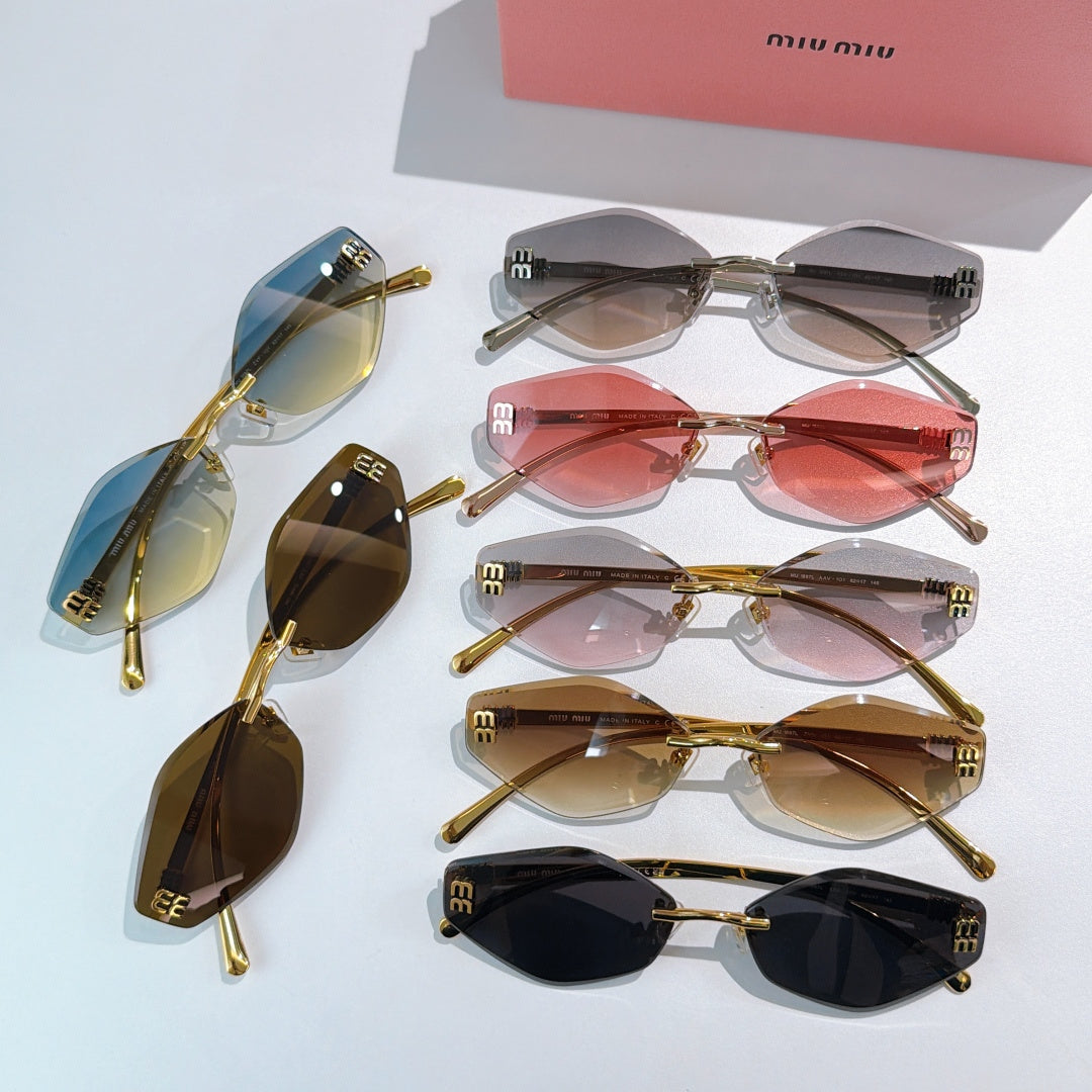 MiuMiu sunglasses assortment with assorted frames and tinted lenses