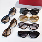 Sunglasses assortment with multiple frames and Saint Laurent logo bridges