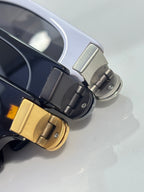 Dior sunglasses hinge and temple tips with gold and gunmetal metal accents