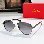 Black cat-eye sunglasses with gray gradient lenses