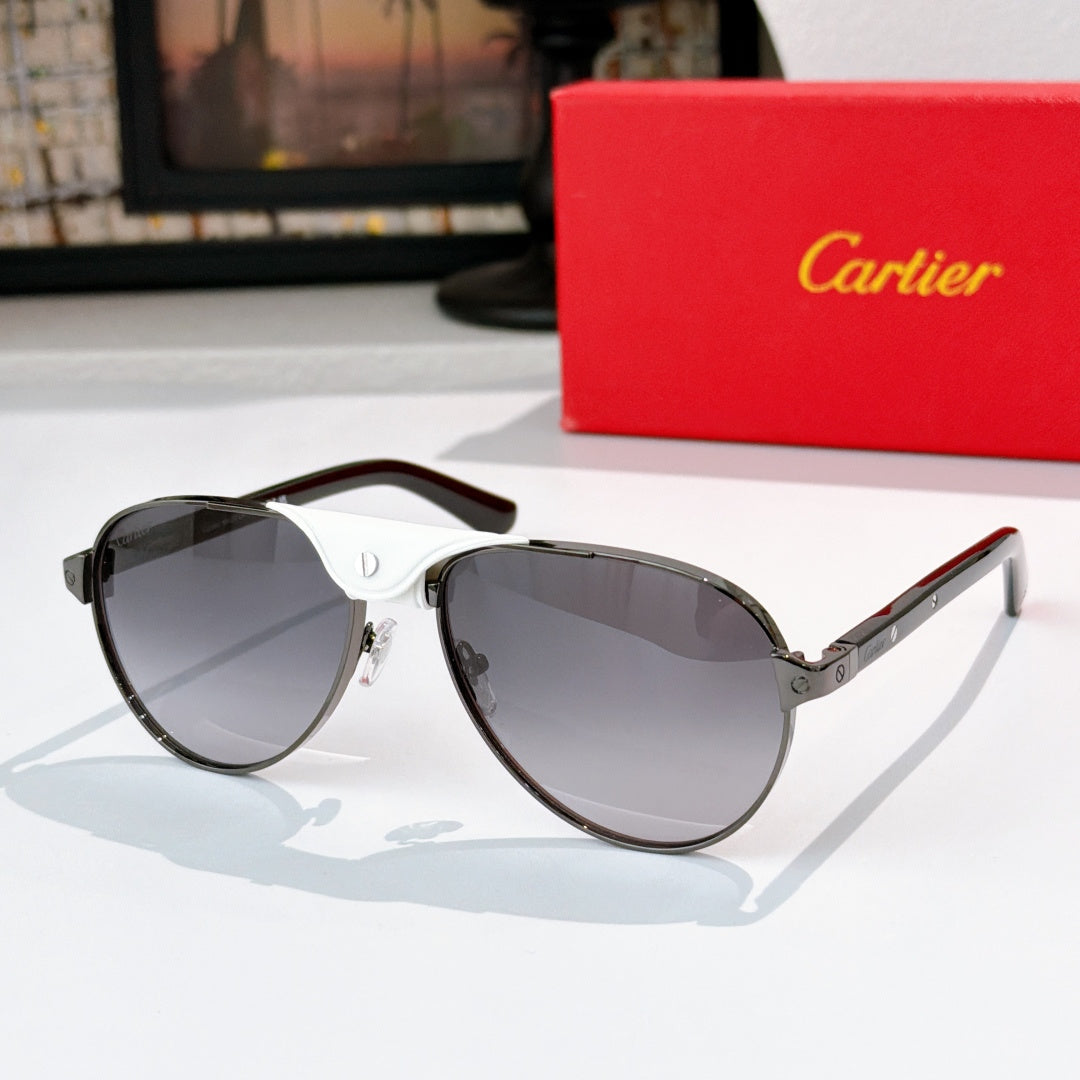 Black cat-eye sunglasses with gray gradient lenses