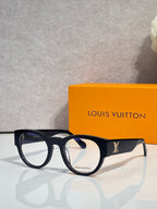 Louis Vuitton eyeglasses, dark frames with clear lenses