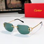 Aviator sunglasses with gold frame and teal tinted lenses