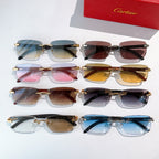 Set of gold-framed sunglasses with mixed tinted lenses in multiple colors
