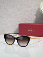 Cartier sunglasses with tortoiseshell frame and gradient tinted lenses