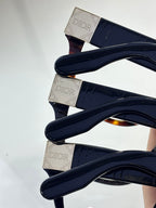 Set of navy eyeglasses with clear lenses and DIOR logo temple tips