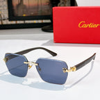 Cartier sunglasses with dark frame and navy gradient lenses