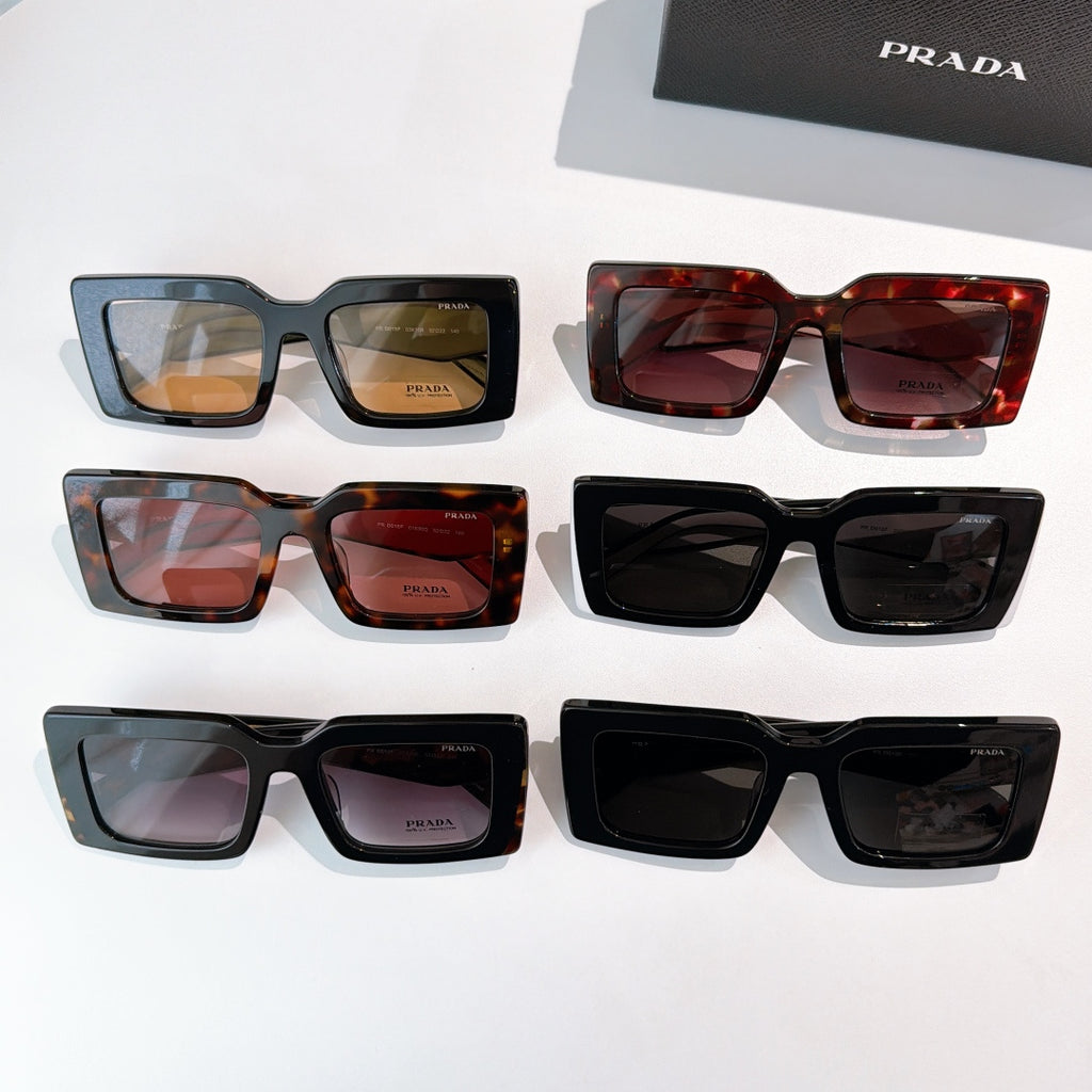 Prada sunglasses set of six pairs with assorted frames and tinted lenses