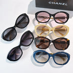Chanel sunglasses assortment with different frames and tinted lenses