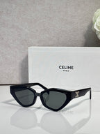 Celine cat-eye sunglasses with black frames and dark lenses