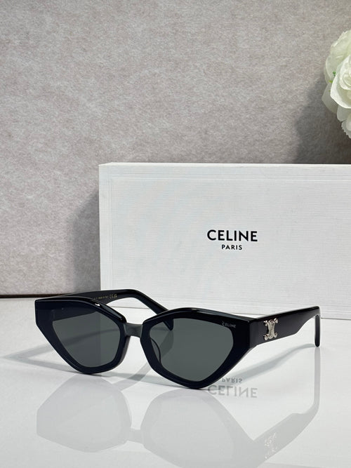 Celine cat-eye sunglasses with black frames and dark lenses