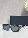 Dior sunglasses with black square frames and dark tinted lenses