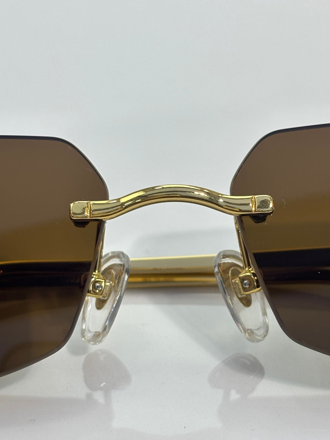 Cartier gold-tone sunglasses front frame with clear side arms