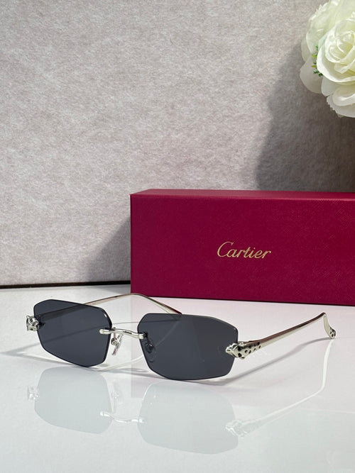 Cartier gold-tone hexagon sunglasses with dark lenses