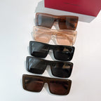 Stacked YSL Saint Laurent square sunglasses, multiple frames with tinted lenses