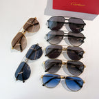 Collection of aviator sunglasses with mixed frames and tinted lenses