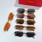 Cartier sunglasses set with gold-tone frames and assorted tinted lenses