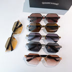 Assorted sunglasses set with mixed frames and tinted lenses arranged in rows