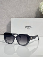 Celine square sunglasses, black frames with dark tinted lenses