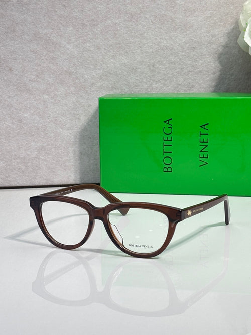 Bottega Veneta eyeglasses, dark tortoise frame with clear lenses