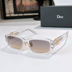 Dior sunglasses with clear frames and nude brown gradient lenses