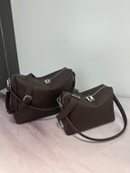 Fendi shoulder bags set of two in dark brown with crossbody straps