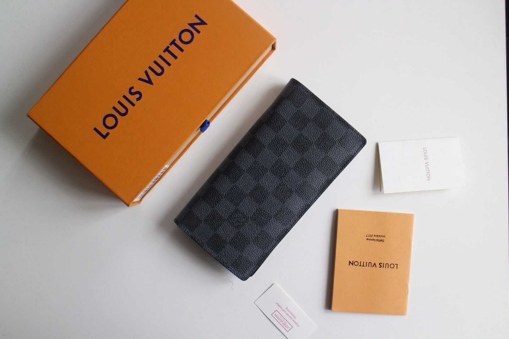 Louis Vuitton small wallet in dark checkered canvas