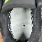 Black sneaker lining with white textured insole panel