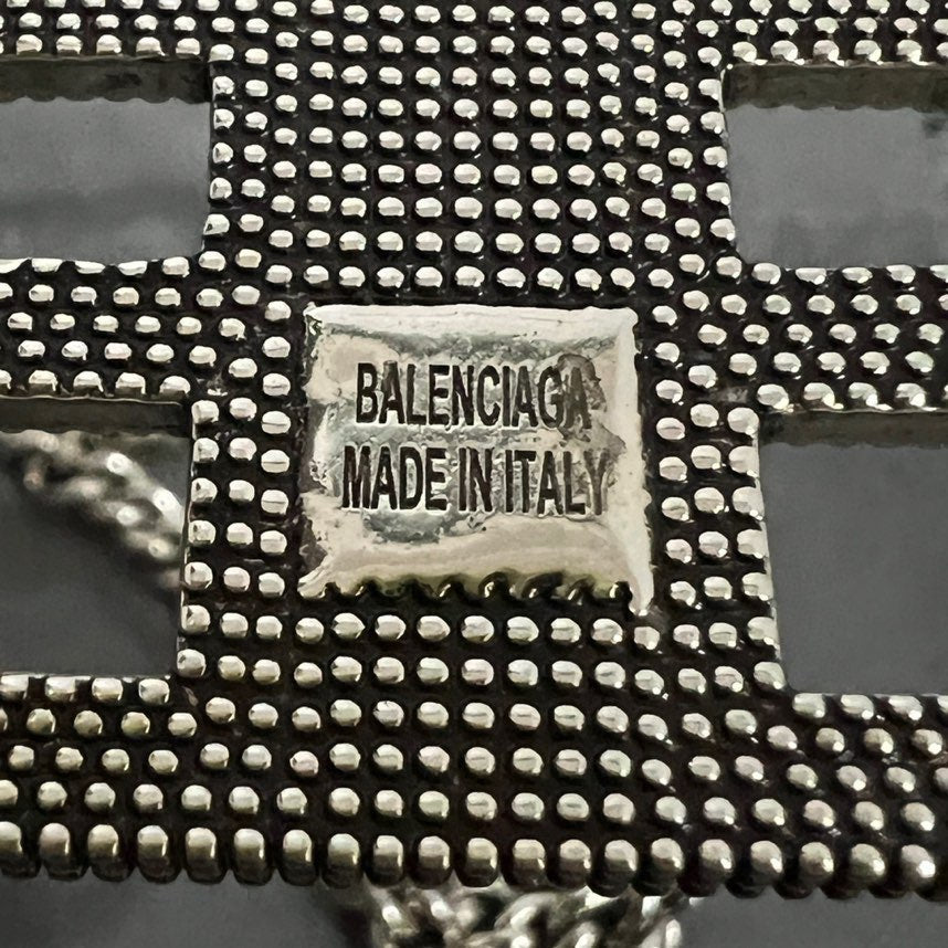 Rhinestone BB pendant with Balenciaga Made in Italy stamp label