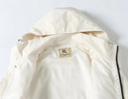 Burberry white jacket inner hood with Burberry label panel
