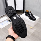 Versace oxford shoes outsole tread view in black rubber