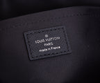 Louis Vuitton Paris made in France leather label on black bag lining