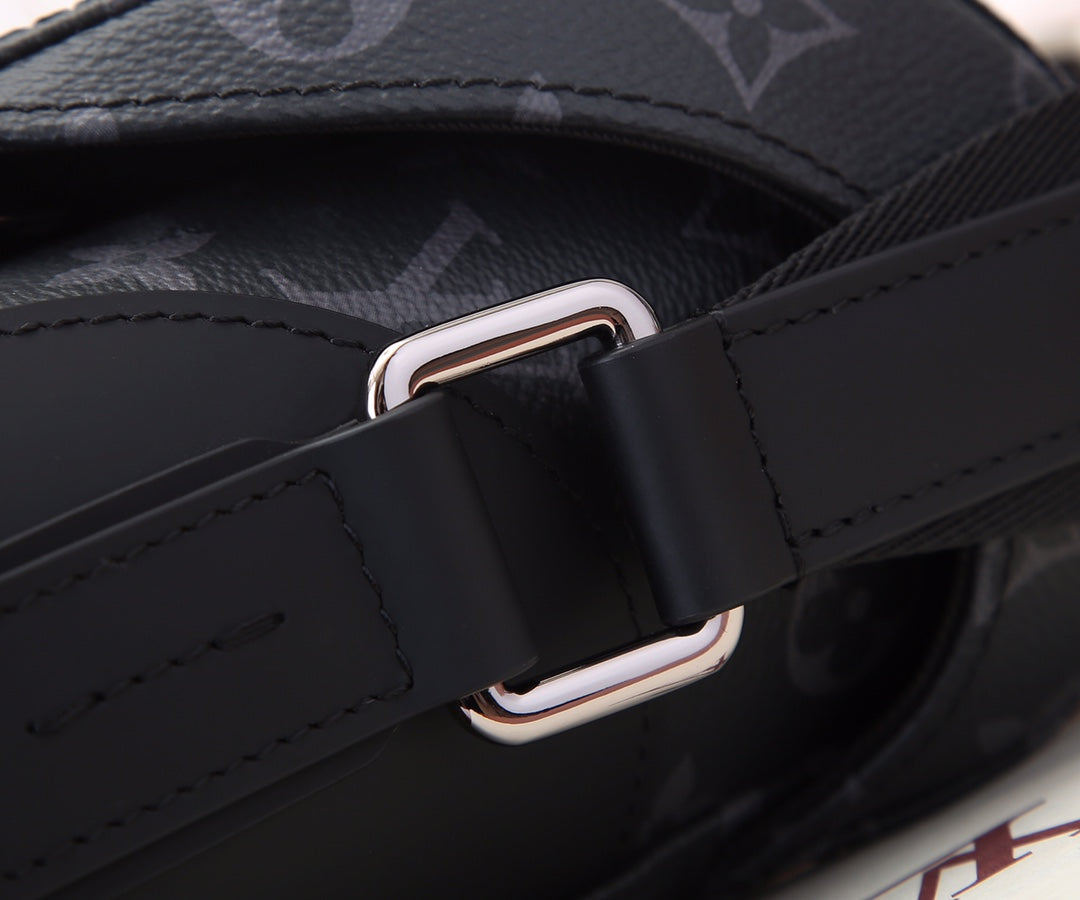 Louis Vuitton adjustable strap with metal buckle and rose-gold hardware