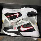 Nike Zoom Kobe 5 Protro basketball shoe pair in box, white, black, and red colorway