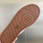 Brown rubber outsole with Fendi logo tread for unisex sneakers