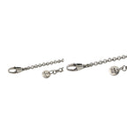 Gucci silver charm bracelet with oval clasp and logo tag