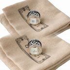 Gucci logo ring on beige fabric pouch, silver-tone with hallmark