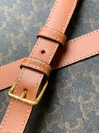Celine bag strap buckle with tan leather and gold-tone hardware
