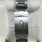 Rolex watch bracelet clasp with crown logo and brushed metal links