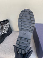 Dior lace-up ankle boot outsole, treaded rubber sole and heel unit