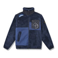 Fleece jacket, navy with full-zip and Stone Island patch on chest