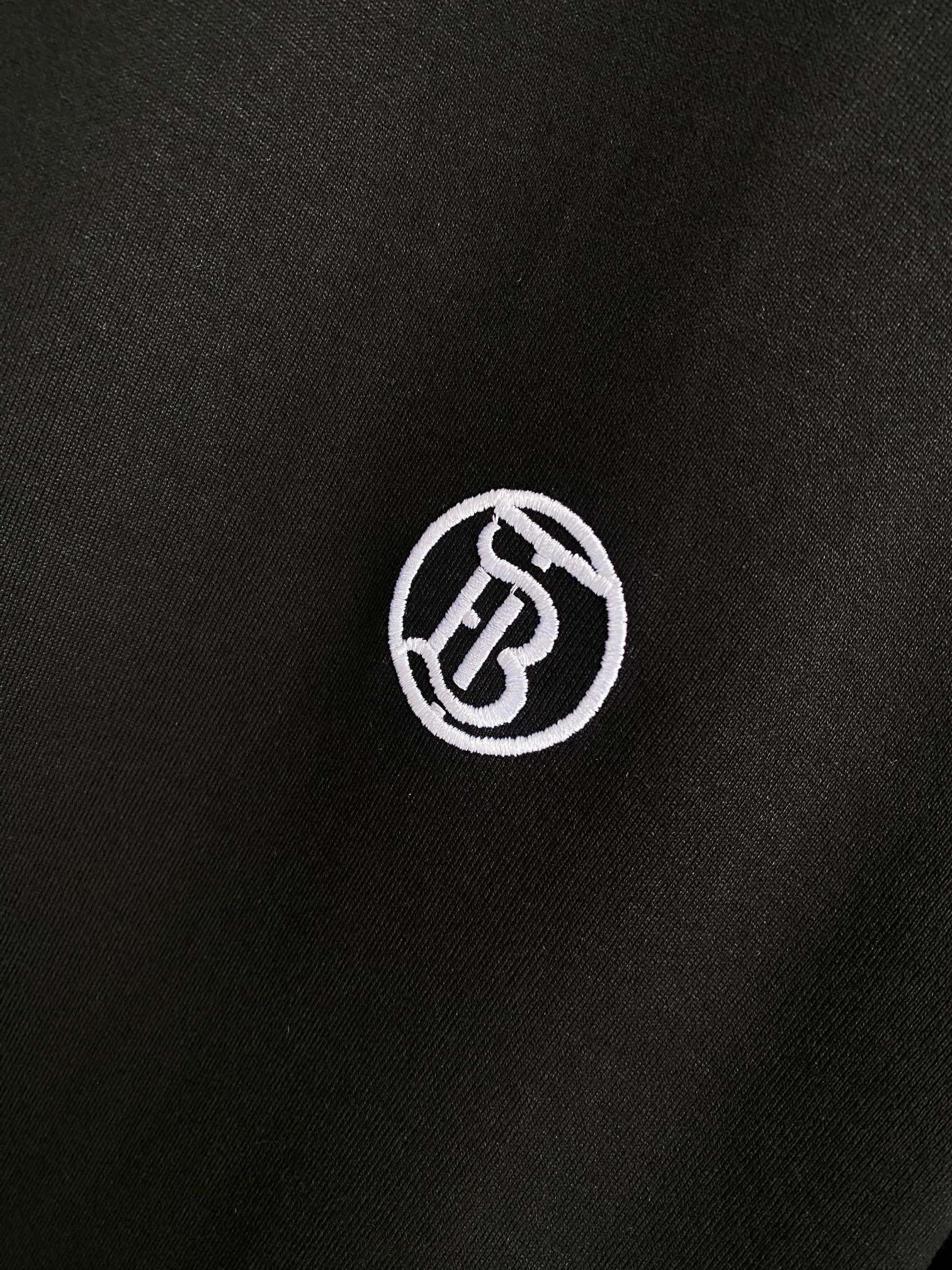 Burberry black T-shirt with embroidered circular BB logo