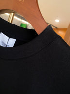 Burberry black crew-neck T-shirt with ribbed collar and neck label