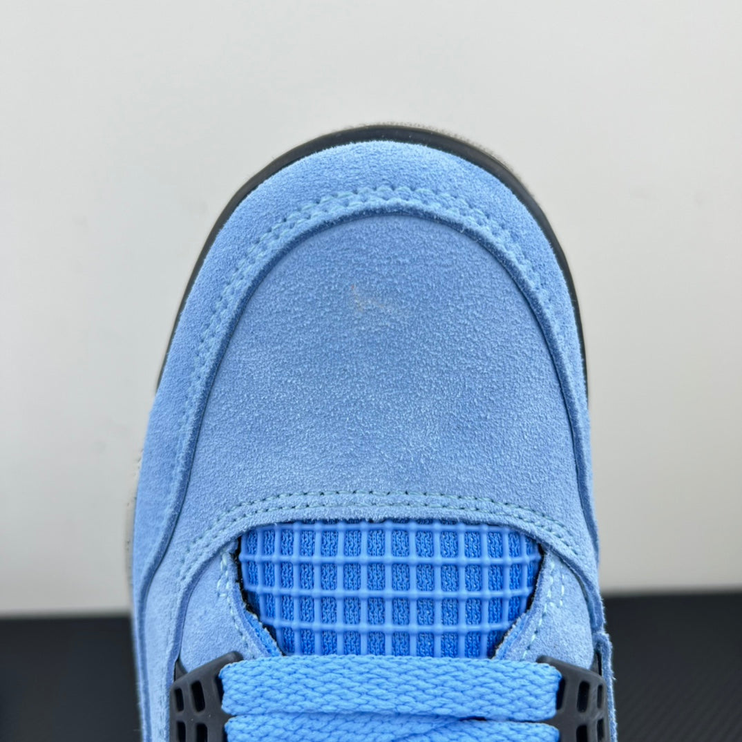 Light blue Air Jordan 4 sockliner with blue grid panel and lace strap