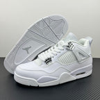 White Air Jordan 4 sneaker outsole with textured tread and Jumpman logo