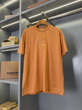 Burberry short-sleeve T-shirt in rust orange with chest logo graphic