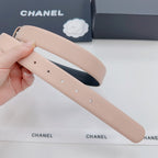 Light pink leather belt strap with multiple adjustment holes
