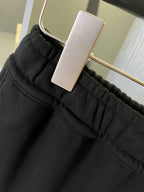 Black Burberry shorts waistband detail with elastic drawstring casing