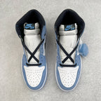 Pair of high-top sneakers showing Nike Air heel and black lace crisscross