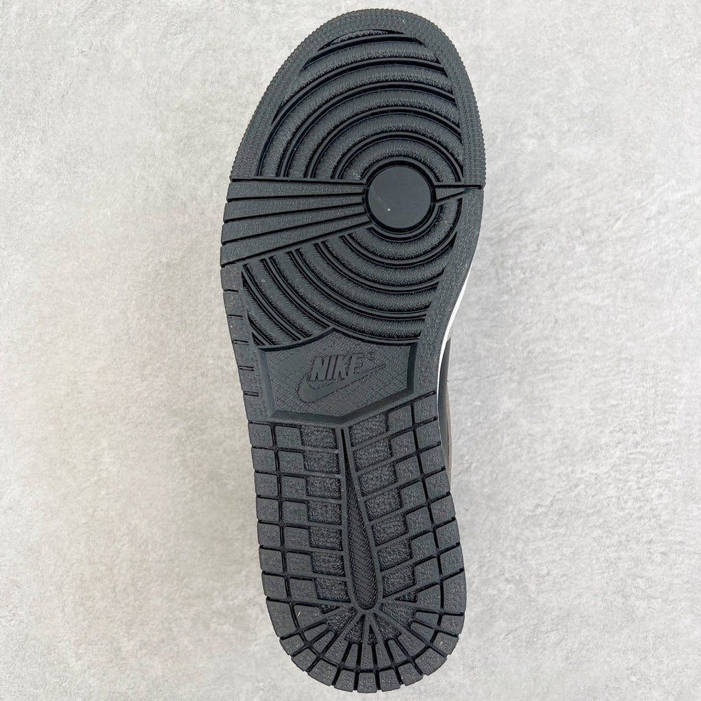 Rubber outsole for high-top sneakers with Nike logo and multidirectional tread pattern.